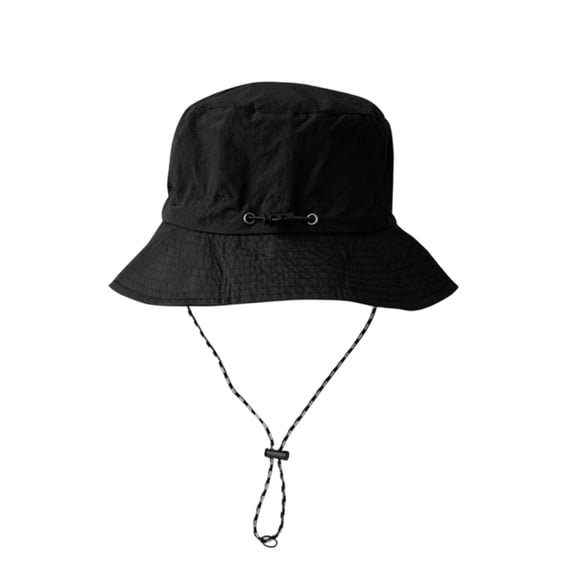 Domzest Sun Hats for Both Men and Women UPF 50 UV Protection Wide Brim Bucket Waterproof Hat with Adjustable Chin Strap for Outdoor Black