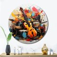 thumbnail image 1 of Designart "Music Vibrant flow Bold" Music Oversized Wall Clock, 1 of 6