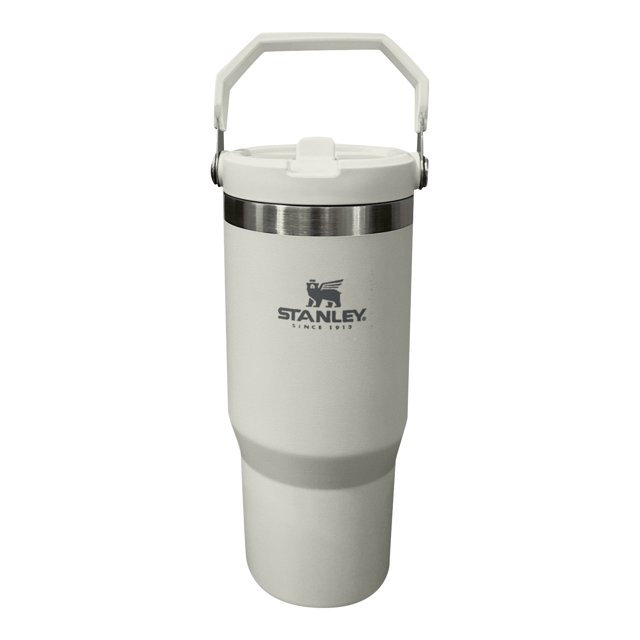30oz Stanley Termo Vaso Acero Inoxidable Doble Capa, Vaso de acero inoxidable aislado al vacío, con agarradera y popote, termo para bebidas calientes y frías, Vaso de Viaje para (30oz)