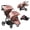 Pink, variant on Guqiart Double Stroller, Convertible Twin Stroller, Double Infant Stroller for Newborn and Toddler, Pink
