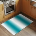 thumbnail image 3 of 2x3 Door Mat Rug, Teal White Ombre Non-Skid Rubber Backing Large Rectangle Rugs - Living Room Bedroom Home Office, Modern Abstract Art Farmhouse Gradient Indoor Floor Mat Carpets Washable Rug, 3 of 9