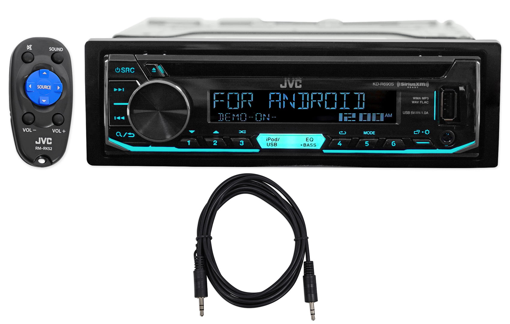JVC KD-R690S 1-Din Car CD Receiver Stereo iPod Iheart Radio USB+Remote