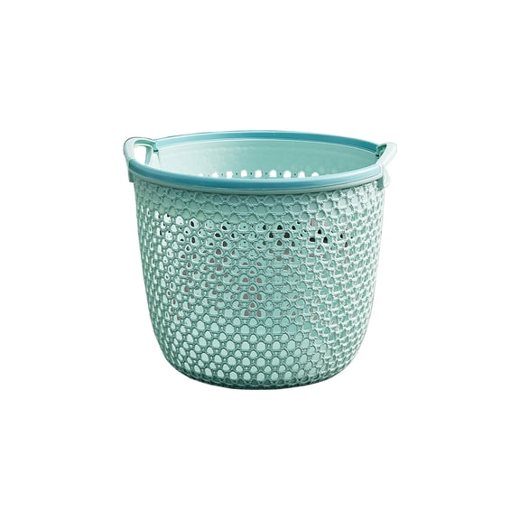 Qiweii Hollow Laundry Basket Medium Size Portable Clothes Storage Bin for Bathroom Bedroom