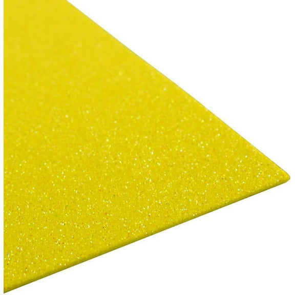 Glitter EVA Foam Sheet, 9-1/2-Inch x 12-Inch, 10-Piece, Yellow