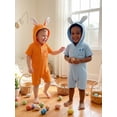 thumbnail image 4 of Cenuakty Baby Easter Romper Bunny Ear Design Embroidered Button Short Sleeve Hooded Jumpsuit, 4 of 9