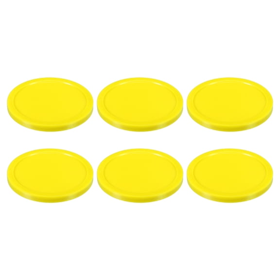 Uxcell 82mm/3.2 Inch Air Hockey Pucks, Air Hockey Heavy Replacement Pucks, Yellow, 6 Pack