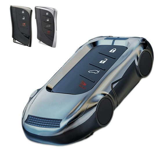 Key Cover Case, Zinc Alloy Metal Smart Key Fob Case Protector Shell Compatible with Lexus ES350 ES300h UX200 LS500 LS500H LC500 LC500h