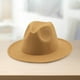 thumbnail image 5 of Sombrero Fedora Unisex, Gorro Panamá de Fieltro Transpirable de Invierno Otoño Térmico Clásico Engrosado para Accesorio de Vestuario Escenario de Boda Rojo Colco Sombrero de fieltro, 5 of 8