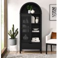 thumbnail image 1 of Modway Vaughn Armoire de Rangement et d'Exposition Arquée de 71 Pouces en Noir, 1 of 10