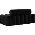 thumbnail image 3 of Meridian Furniture Melody Black Velvet Loveseat, 3 of 11