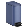 thumbnail image 1 of Bote de basura TIPGO Slim de 6 l/1.6 galones con tapa de cierre suave, color azul marino, 1 of 6