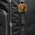thumbnail image 6 of Wirehaired Vizsla Dog Art Nouveau Faux Leather Square Keychain, 6 of 7