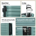 thumbnail image 4 of Travelhouse 5-Piece Hardside Luggage Set Spinner Lightweight Suitcase with TSA Lock & Duffel Bag,Green, 4 of 10
