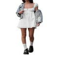 thumbnail image 2 of Robes Mini Décontractées pour Femmes Robe en Dentelle Dos Nu Bandage Ligne A Robe Mini Évasée, 2 of 6