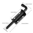 thumbnail image 3 of 4/2pcs 5 Inch Spring Loaded Barrel Bolt Latch Pin, Heavy Duty Steel Sliding Barrel Bolt Lock Door Lock for Doors, Barn Door, Garage, Shed, 2mm Thickened Interior And Outdoor Solid Hardware Latch, 3 of 9