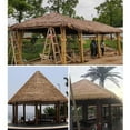 thumbnail image 3 of Artificial thatch roof, thatch roof shingle, roof palm grass roll, fireproof artificial straw tiles, palm roof panels for garden and patio umbrella covers, 3 of 5