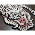 thumbnail image 2 of Handmade Himalayan Snow Tiger Animal Area Rug Carpet For Bedroom Living Room - White, 2 of 3
