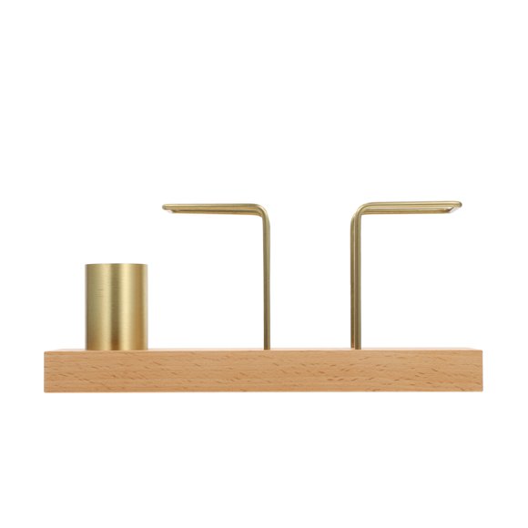 EeaseMX 1 soporte para pañuelos, soporte para servilletas de escritorio para el hogar y palillero (dorado)