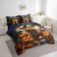 thumbnail image 3 of Homewish Cartoon Highland Cow Twin Bedding Sets 7-Piece, Halloween Theme Bedding Comforter Set, Pumpkin Lantern Scarecrow Sheet Sets, Ultra Soft Home Decor, 3 of 8