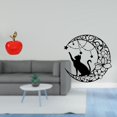 thumbnail image 2 of Estatua de gato para pared, escultura decorativa de cerámica y hierro, ideal para sala de estar, dormitorio, oficina y decoración del hogar., 2 of 8