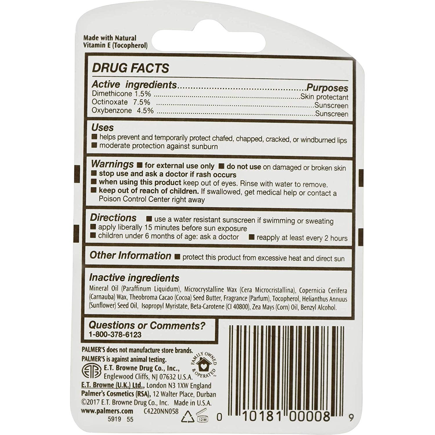 Palmers Cocoa Butter Formula Lip Balm, Pack of 12