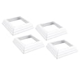 thumbnail image 1 of Cubierta De Base De Poste De Vinilo, Impermeable, Amplia Compatibilidad, Bajo Mantenimiento, Falda De Poste De Cerca Tipo Dividido, 4 Piezas De 4x4 Pulgadas Para Postes De, 1 of 7