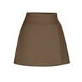 thumbnail image 5 of HVOBTTY Summer Women's Casual Skort High Waist Active Tennis Golf Mini Skirtness Workout Wear Shorts Khaki, XXL, 5 of 5
