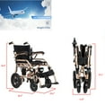 thumbnail image 4 of 33lbs Brushless Motor Light Electric Wheelchair, Ultra Light Electric Wheelchair, 400W Intelligent Brake Power wheelchairs, Folding Electric Wheelchair for Adults, Only 33 lbs, Gold Black, 4 of 9