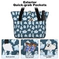 thumbnail image 2 of Tote Bag for Women - Smiling Ghosts Halloween Pattern Shoulder Bag - Large Utility Work Duffle Bag with Zipper Handbag for Travel, Work, Sprots, 2 of 5