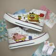 thumbnail image 3 of 2024 Otoño Nuevo Bob Esponja Pantalones Cuadrados Zapatos de Pato Mandarín Nicho de Modificación Explosiva Zapatos de Lona Altos Originales Zapatillas de Deporte de Pareja de Estudiantes, 3 of 5