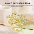 thumbnail image 2 of 12 Pieces Snowflake Napkin Rings Christmas Napkin Ring Buckle Rhinestone Pearl Napkin Holder for Christmas Table Decor, 2 of 5