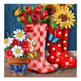 thumbnail image 2 of Cuadros Decorativos Diamante pintura 5D taladro redondo completo mosaico DIY flor lluvia botas Kit decoración de la pared Ndcxsfigh Nuevos Originales, 2 of 8