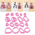 thumbnail image 1 of 18 Pieces Plastic Polymer Clay Cutters Earring Making Kit Shapes Kids Molds, 1 of 8