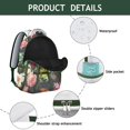 thumbnail image 4 of Vintage Botanical Flower Backpack Lightweight and Multifunctional Students’s Backpack with Tropical Flower and Butterfly Design for School and Travel, 4 of 5