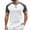 White, variant on Men's European Color Blocked Fitness Short Sleeve T-Shirt - Casual Loose Round Neck Sports Base Shirt