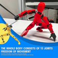 thumbnail image 4 of T13 Action Figure, Titan 13 Action Figure with 4 Types of Weapons and 3 Types of Hands, T13 3D Printed Multi-Jointed Action Figure, 4 of 5