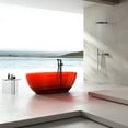 thumbnail image 3 of Vanity Art 67" x 30” Oval Shaped Stone Resin Freestanding Bathtub, Contemporary Design Soaking Tub with Overflow and Integrated Pop Up Drain, 3 of 4