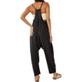 thumbnail image 4 of Womens Loose Oversized Sleeveless Jumpsuit Adjustable Spaghetti Strap Wide Leg Overall Rompers with Pockets, 4 of 5