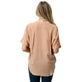 thumbnail image 5 of Dolman Sleeve Silk Solid Blouse Top, 5 of 10