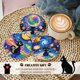 thumbnail image 5 of Juego de posavasos Diamond Art DOZEEZOP Cat con soporte, 10 unidades, 5 of 9