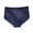 Navy, variant on Posijego Plus Size Underwear for Women High Waist Panties Lace Trim Breathable Lightweight Soft Stretch Briefs