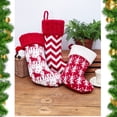 thumbnail image 6 of Dalrosia Knit Christmas Stockings, 16 Inches Snowflake Reindeer Snowman Cable Knit Stockings for Christmas Candy Gifts Decor, 6 of 6