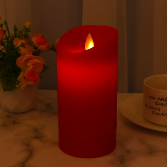 WEUVEB Flameless LED Candles LED Candle Red Plastic Family Dinner 1Set