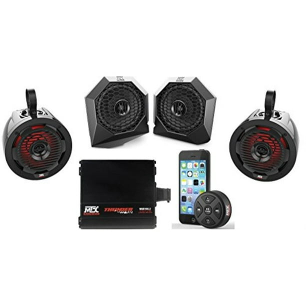 MTX Polaris RZR Remote Control Bluetooth Receiver All Weather Kit w