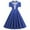 Blue, variant on XFLWAM Women Notch Lapel 50s 60s Vintage Short Sleeve V-Neck Cocktail Swing Dress Polka Dot 1950s Rockabilly Prom Party Midi Dress Pink XXL