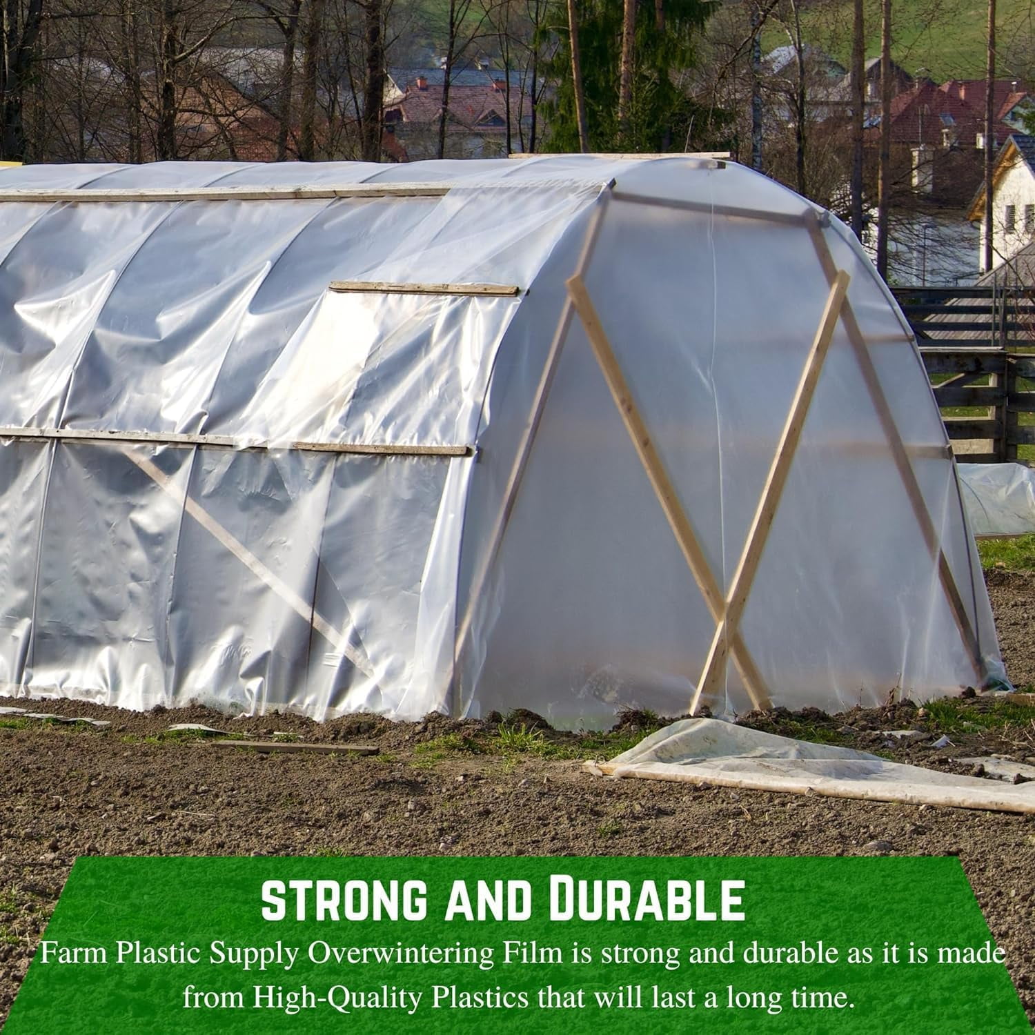 Farm Plastic Supply - String Reinforced 6 Mil White Plastic Sheeting - Overwintering Film, 6 Mil White Plastic Film, Greenhouse Plastic, Overwintering Plastic, Durable Plastic Sheeting (6' x 25')