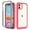 Pink, variant on Fun-Casery Designed for iPhone 11 Case with Built-in Screen Protector Heavy Duty Full Body Protection Rugged Shockproof Clear Case Cover,Red