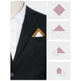 thumbnail image 3 of INSPIRE CHIC Men's Color Block Lightweight White Pocket Squares for Formal Wedding Orange One Size, 3 of 4