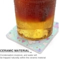 thumbnail image 4 of GZHJMY Square Drink Coasters, 6 Pcs Rainbow Color Llama Heart Absorbent Ceramic Coffee Coasters for Drinks with Cork Base Housewarming Gift for Home Decor, 4 of 6