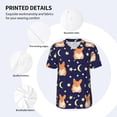 thumbnail image 5 of Fotbe Corgi Lying With Moons And Stars Baseball Jersey Shirt for Men and Women, Casual Short Sleeves Button Down T-Shirt-4X-Large, 5 of 9